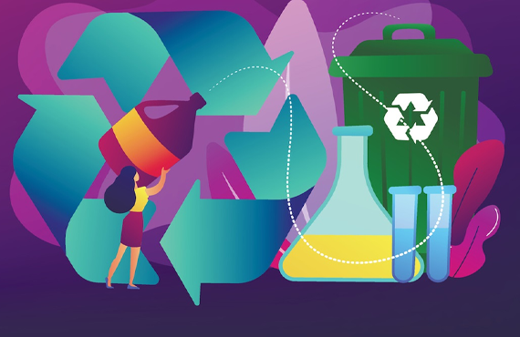 three clear beakers placed on tabletop